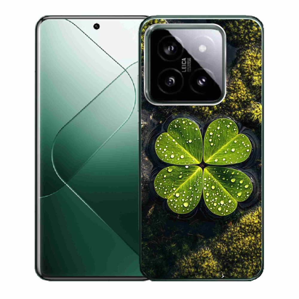 Gelový kryt mmCase na Xiaomi 14 - čtyřlístek