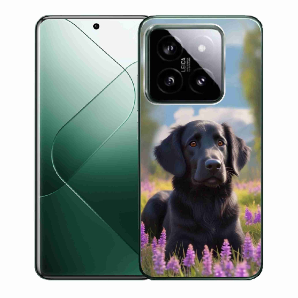 Gelový kryt mmCase na Xiaomi 14 - elegantní černý retrívr