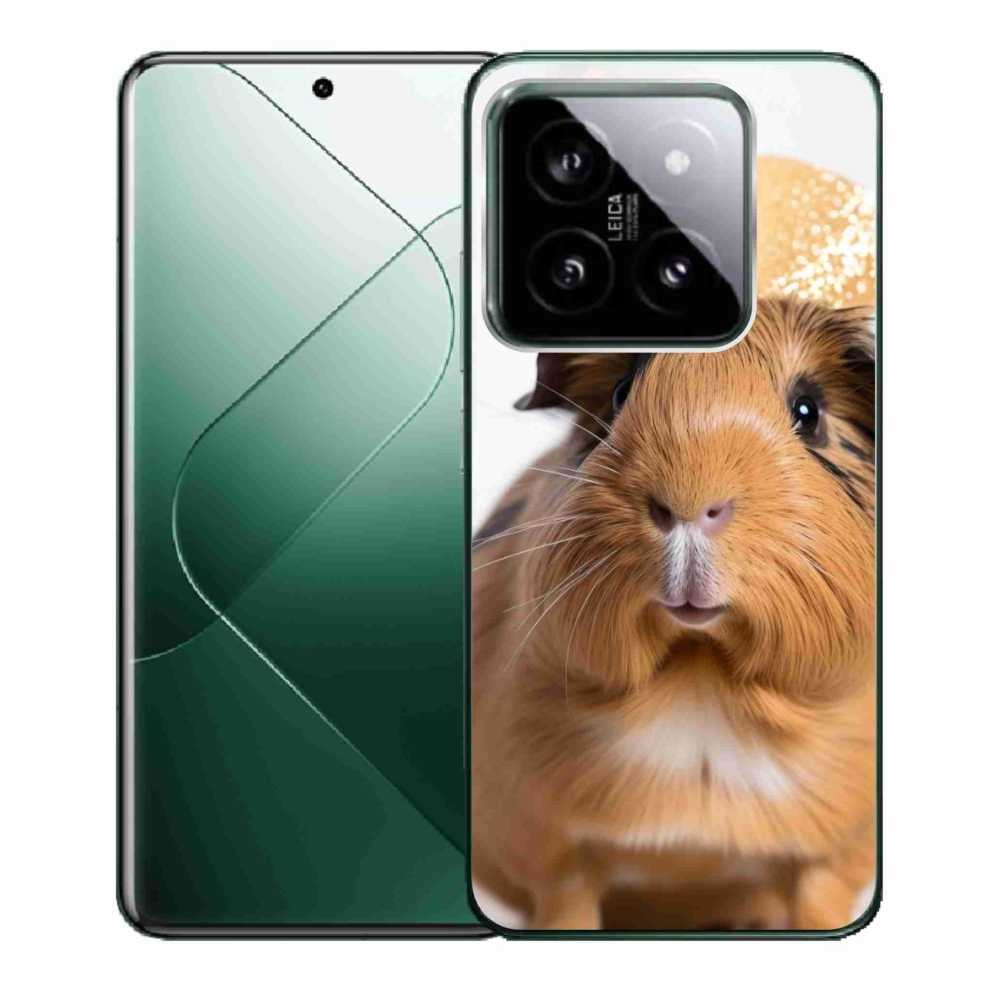 Gelový kryt mmCase na Xiaomi 14 - hnědé morče