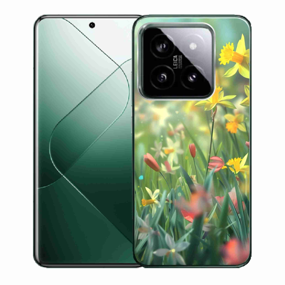 Gelový kryt mmCase na Xiaomi 14 - jarní květy