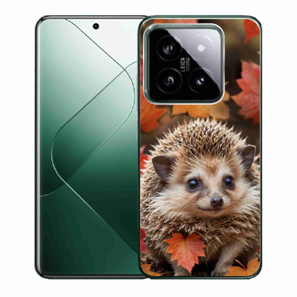 Gelový kryt mmCase na Xiaomi 14 - ježek v listí