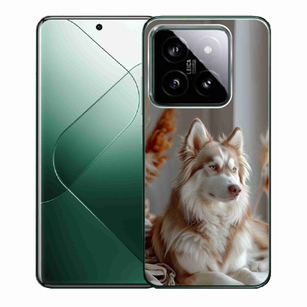 Gelový kryt mmCase na Xiaomi 14 - klidný sibiřský husky