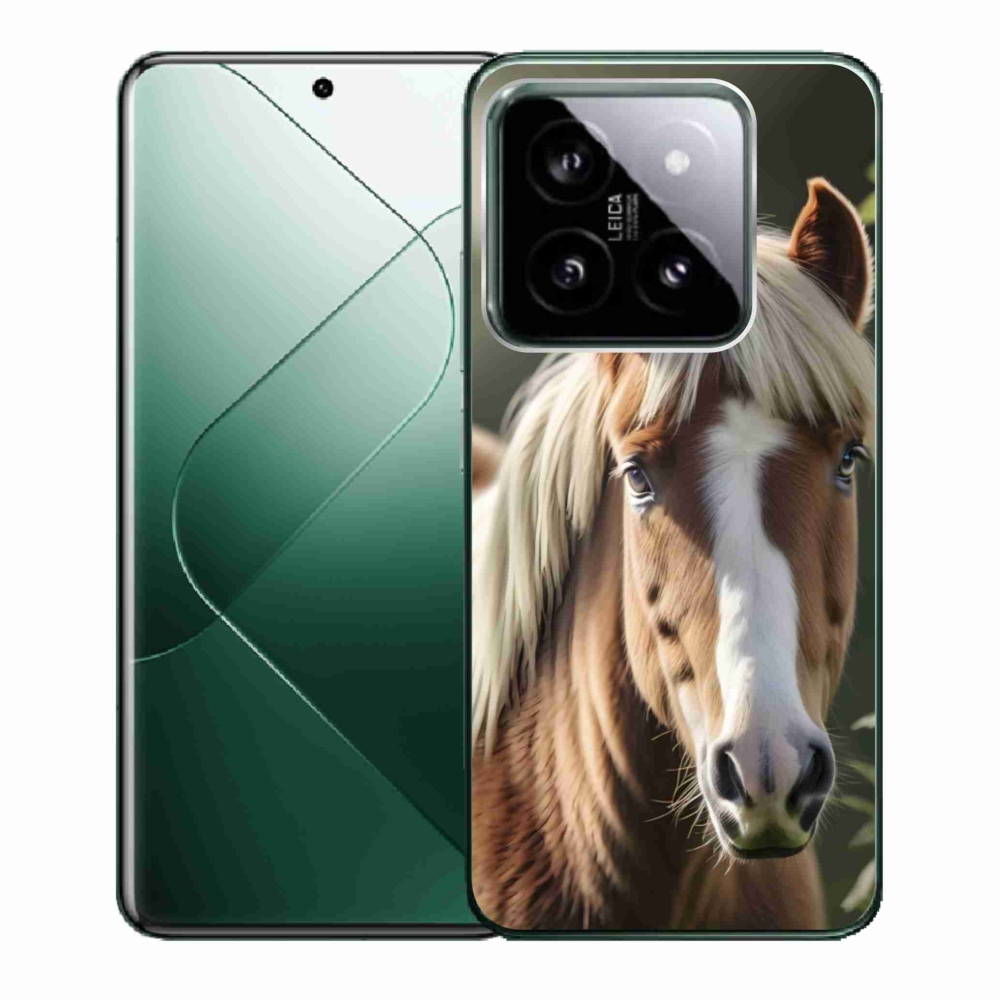 Gelový kryt mmCase na Xiaomi 14 - kůň se světlou hřívou
