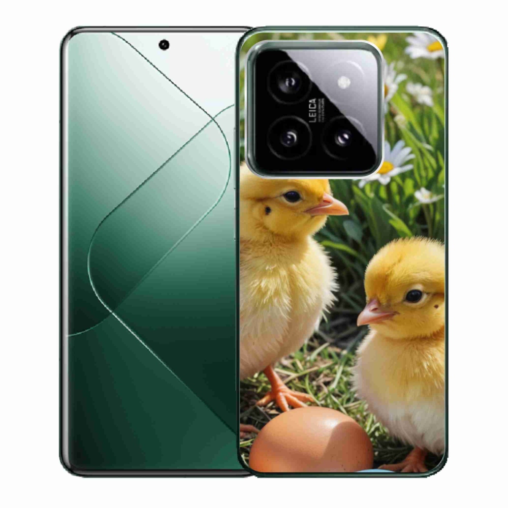 Gelový kryt mmCase na Xiaomi 14 - kuřátka