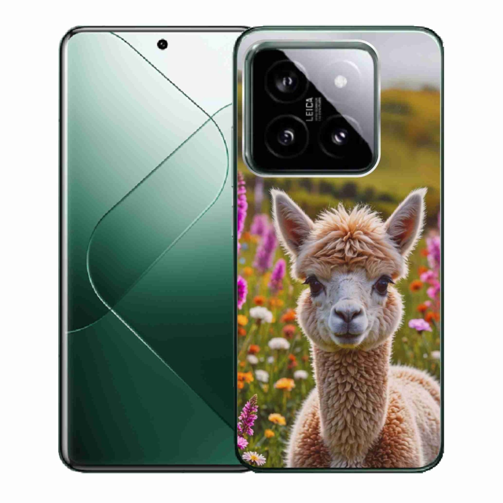 Gelový kryt mmCase na Xiaomi 14 - lama na louce