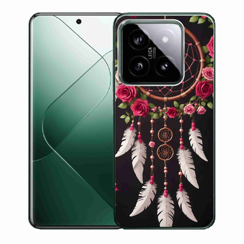 Gelový kryt mmCase na Xiaomi 14 - lapač snů s růžemi