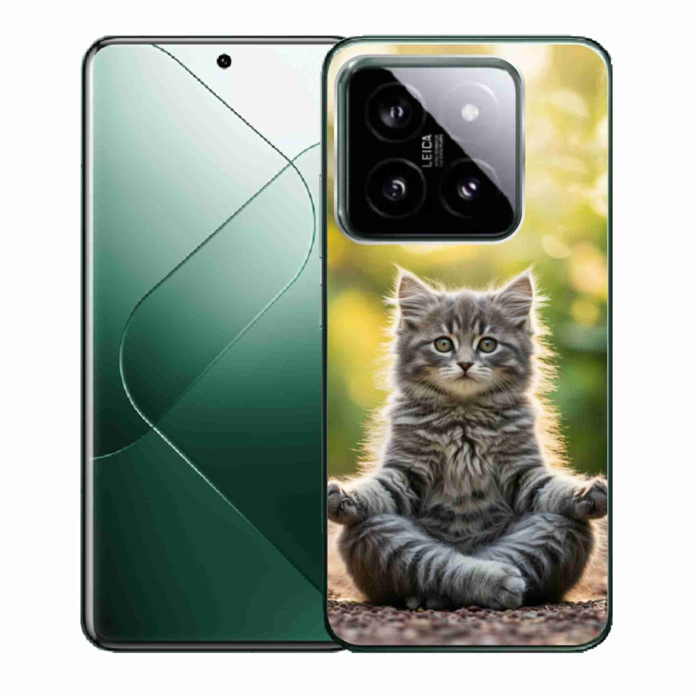 Gelový kryt mmCase na Xiaomi 14 - meditující kotě