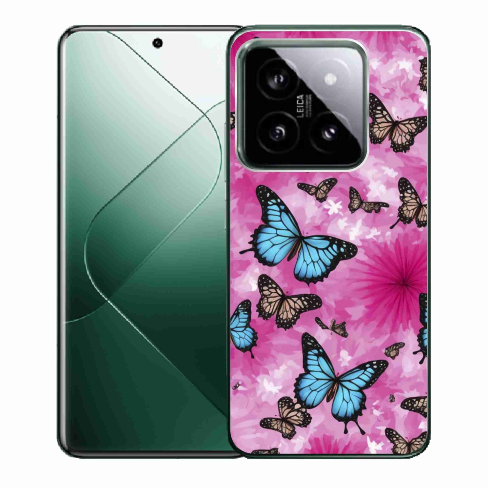 Gelový kryt mmCase na Xiaomi 14 - motýlí zahrada