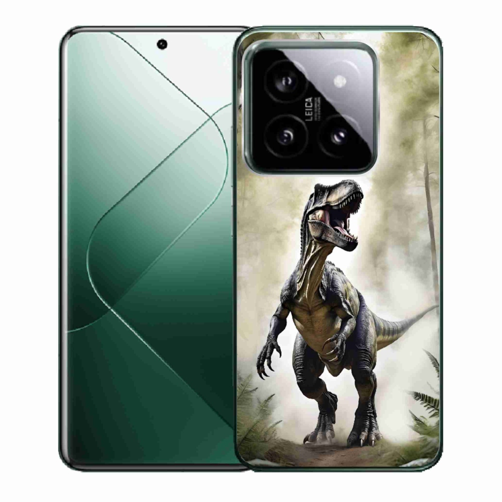 Gelový kryt mmCase na Xiaomi 14 - naštvaný T-Rex