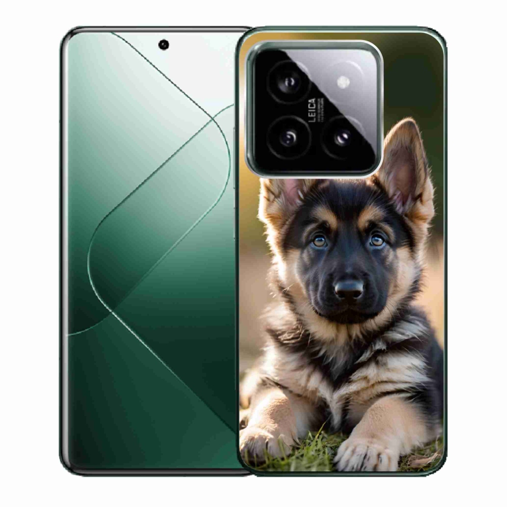 Gelový kryt mmCase na Xiaomi 14 - německý ovčák v přírodě