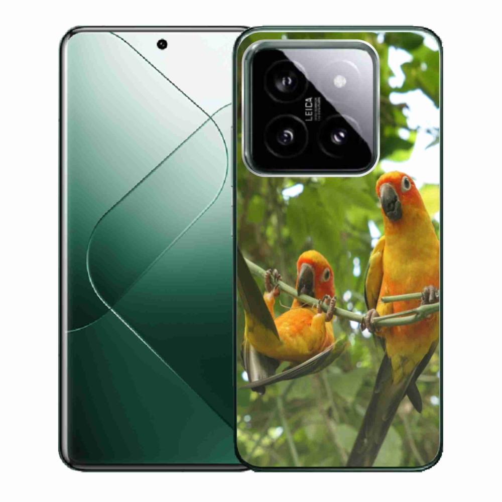 Gelový kryt mmCase na Xiaomi 14 - papoušci aratingy