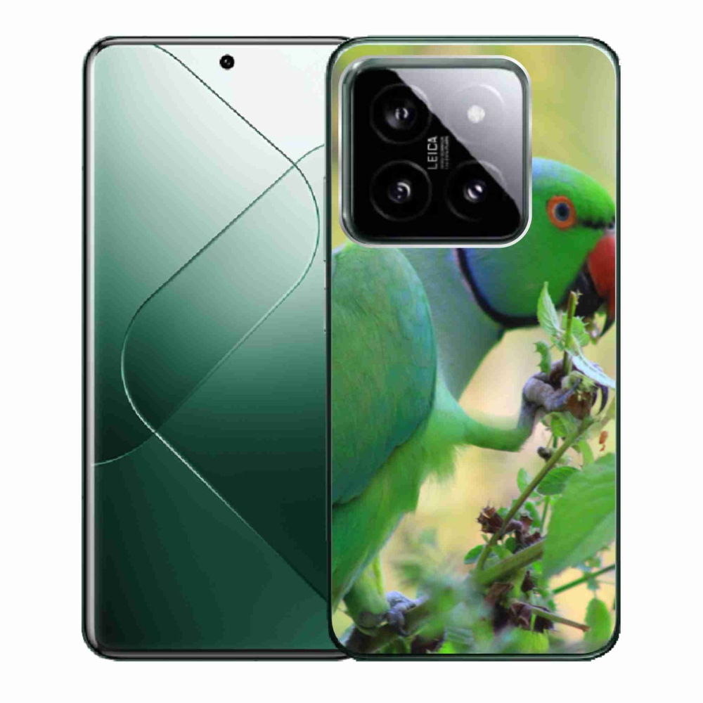 Gelový kryt mmCase na Xiaomi 14 - papoušek alexandr