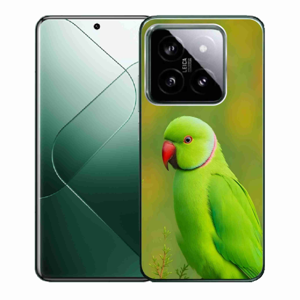 Gelový kryt mmCase na Xiaomi 14 - papoušek alexandr 2