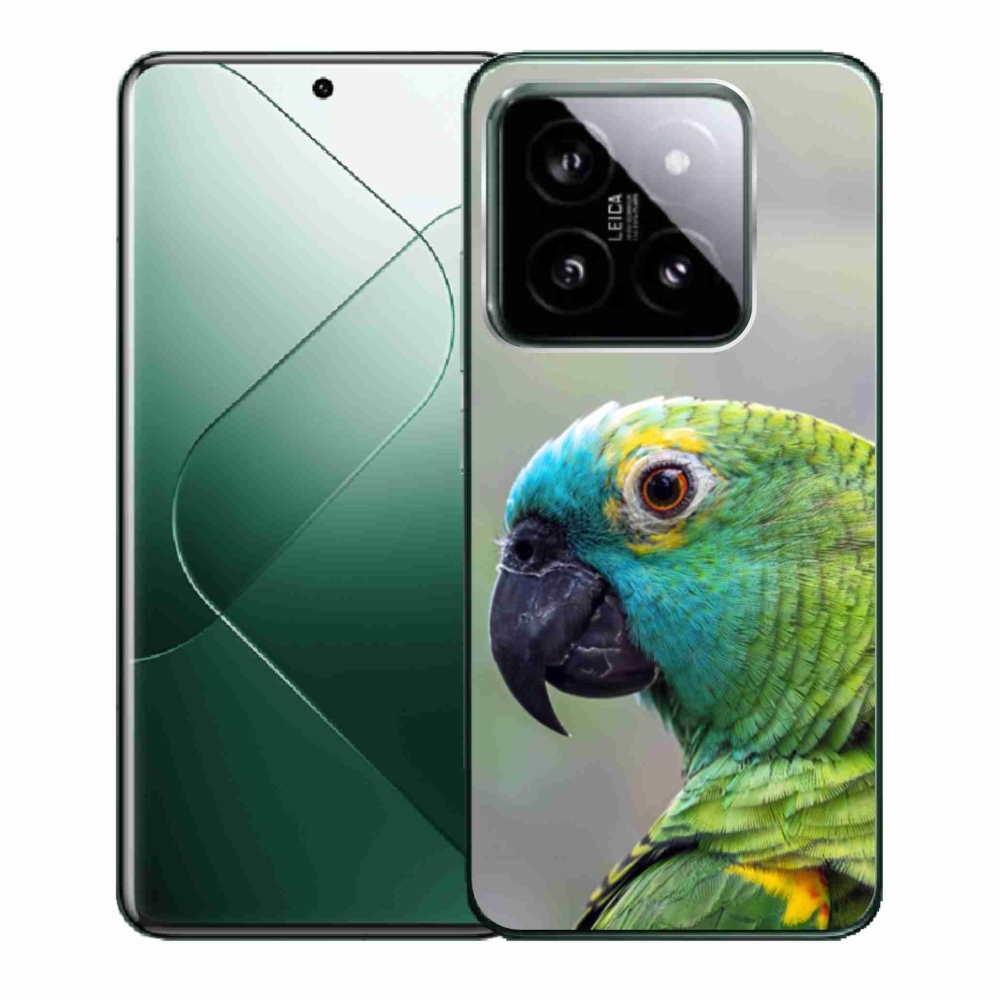 Gelový kryt mmCase na Xiaomi 14 - papoušek amazoňan