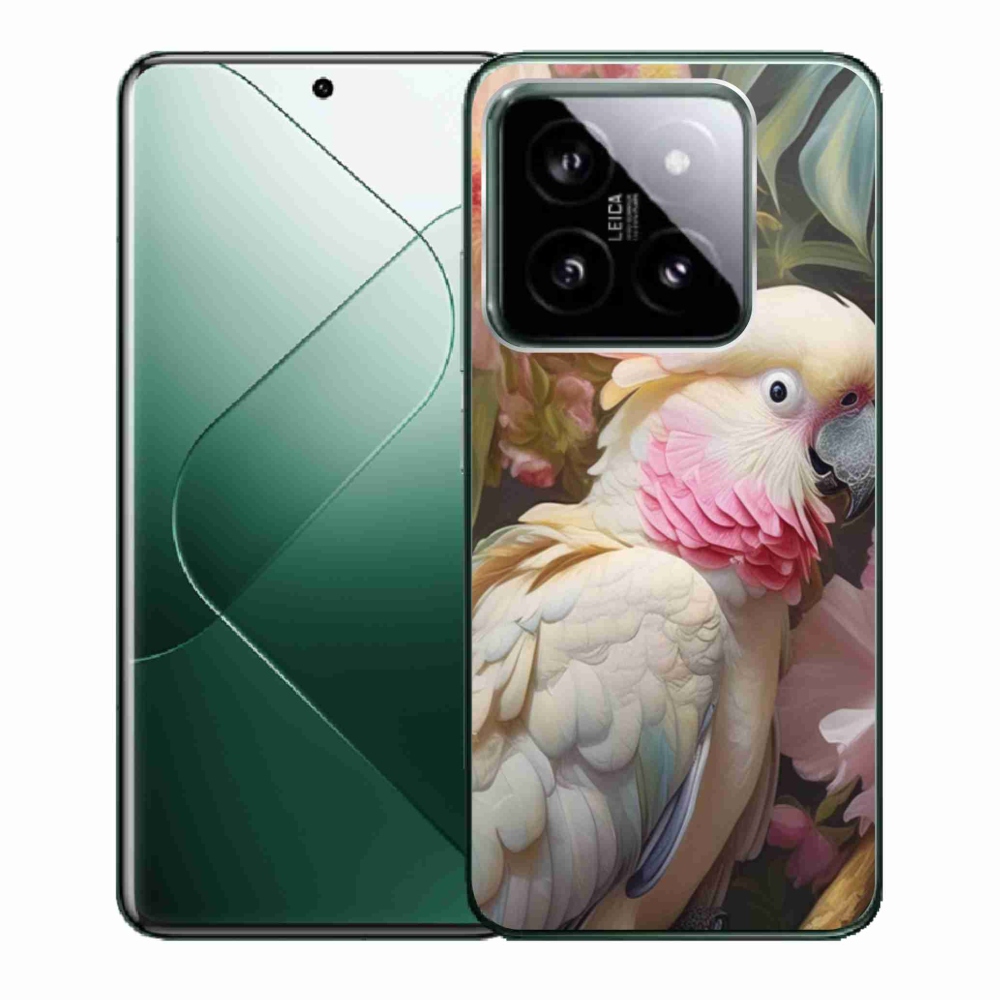 Gelový kryt mmCase na Xiaomi 14 - papoušek kakadu růžový 2