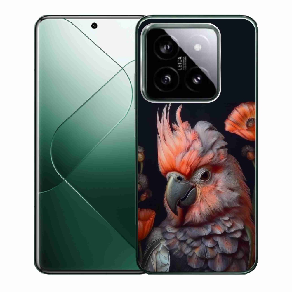 Gelový kryt mmCase na Xiaomi 14 - papoušek kakadu v barvách