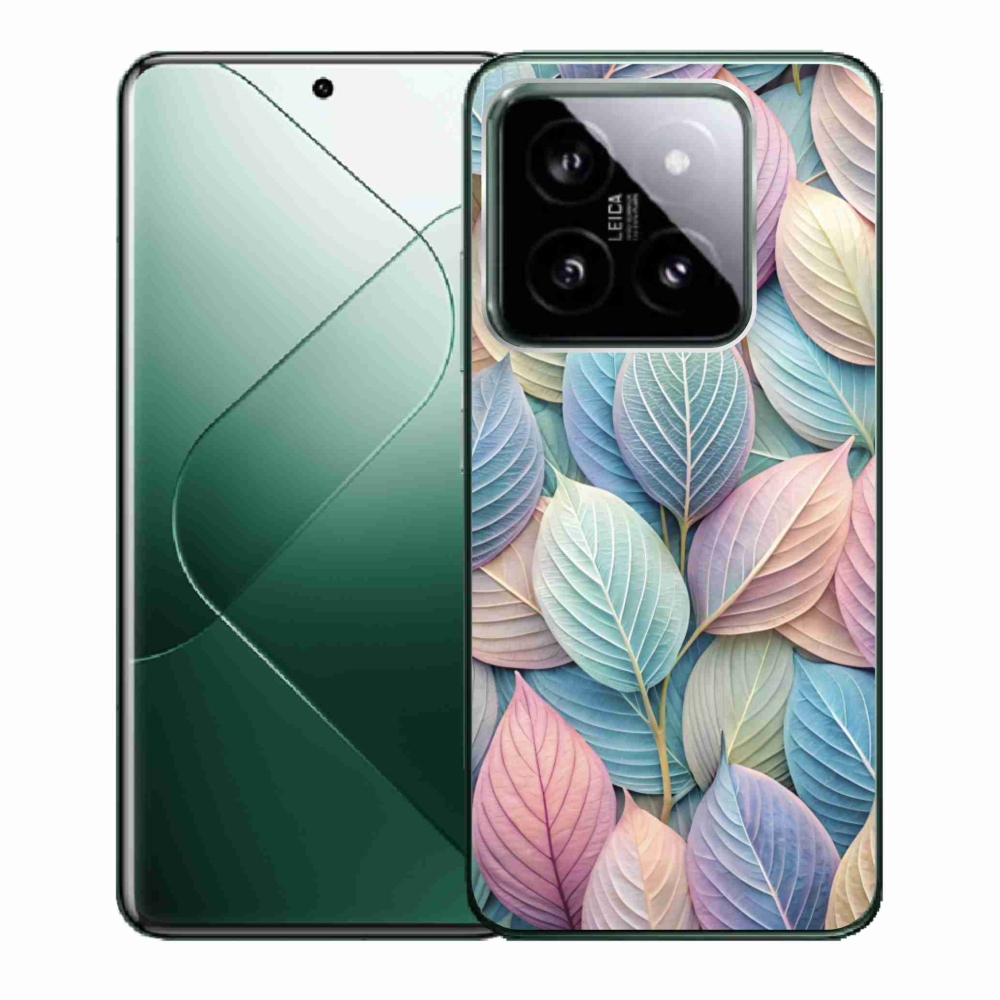 Gelový kryt mmCase na Xiaomi 14 - pastelové listy