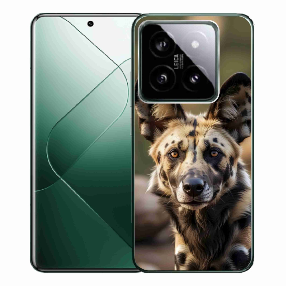 Gelový kryt mmCase na Xiaomi 14 Pro - africký divoký pes