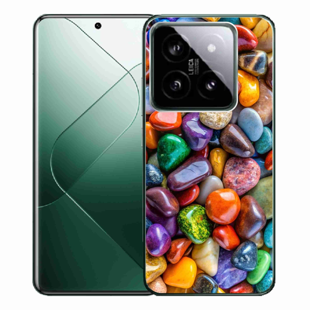 Gelový kryt mmCase na Xiaomi 14 Pro - barevné kamínky