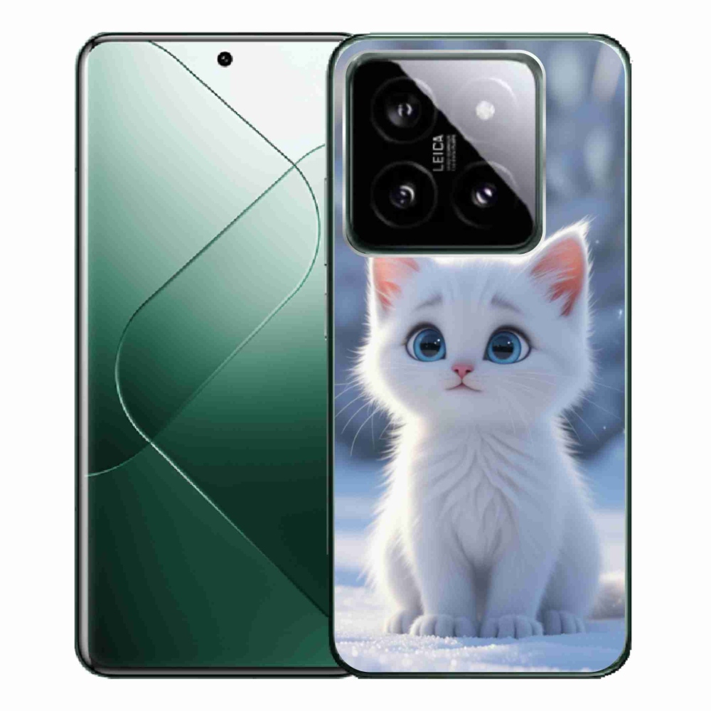 Gelový kryt mmCase na Xiaomi 14 Pro - bílé kotě 3