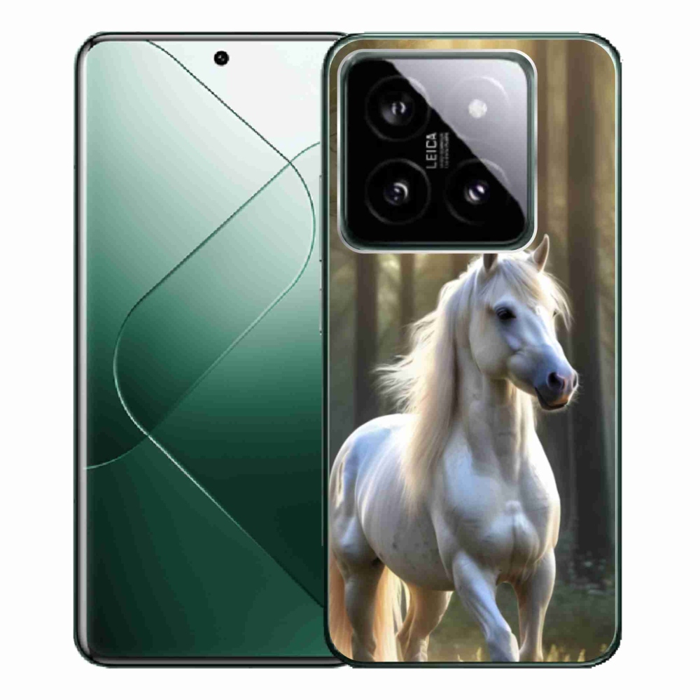 Gelový kryt mmCase na Xiaomi 14 Pro - bílý kůň 3