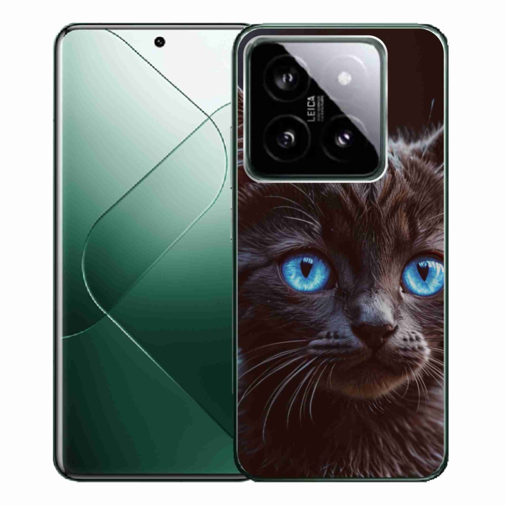 Gelový kryt mmCase na Xiaomi 14 Pro - černé kotě 2