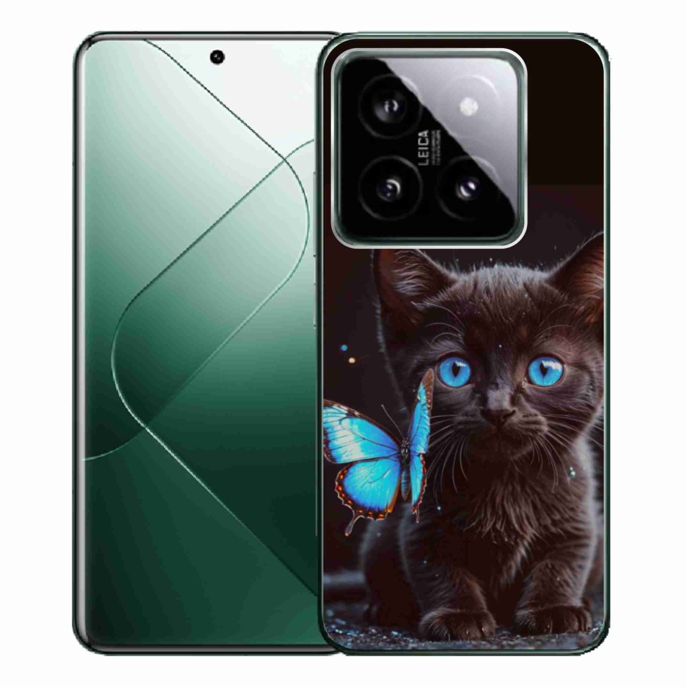 Gelový kryt mmCase na Xiaomi 14 Pro - černé kotě 3