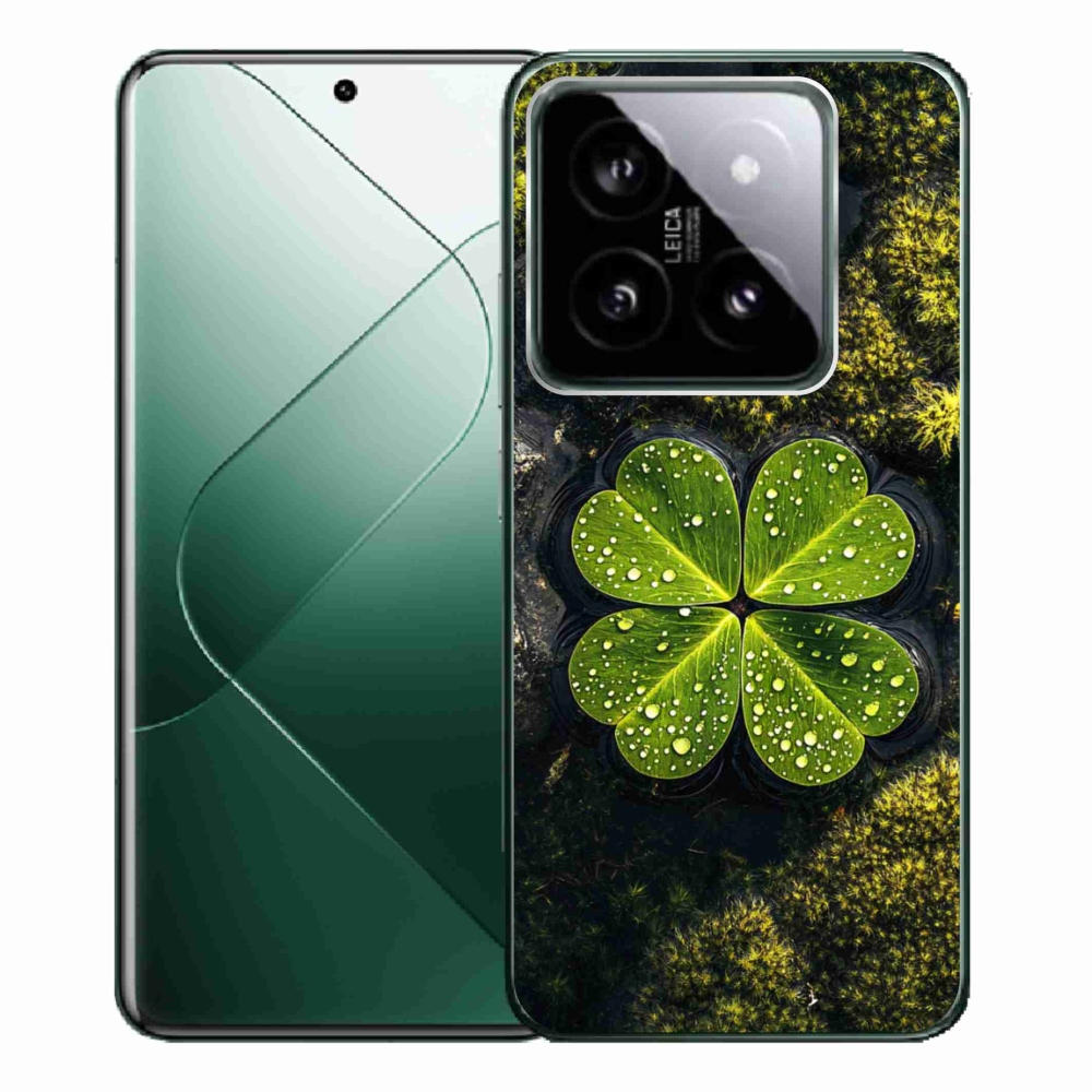 Gelový kryt mmCase na Xiaomi 14 Pro - čtyřlístek