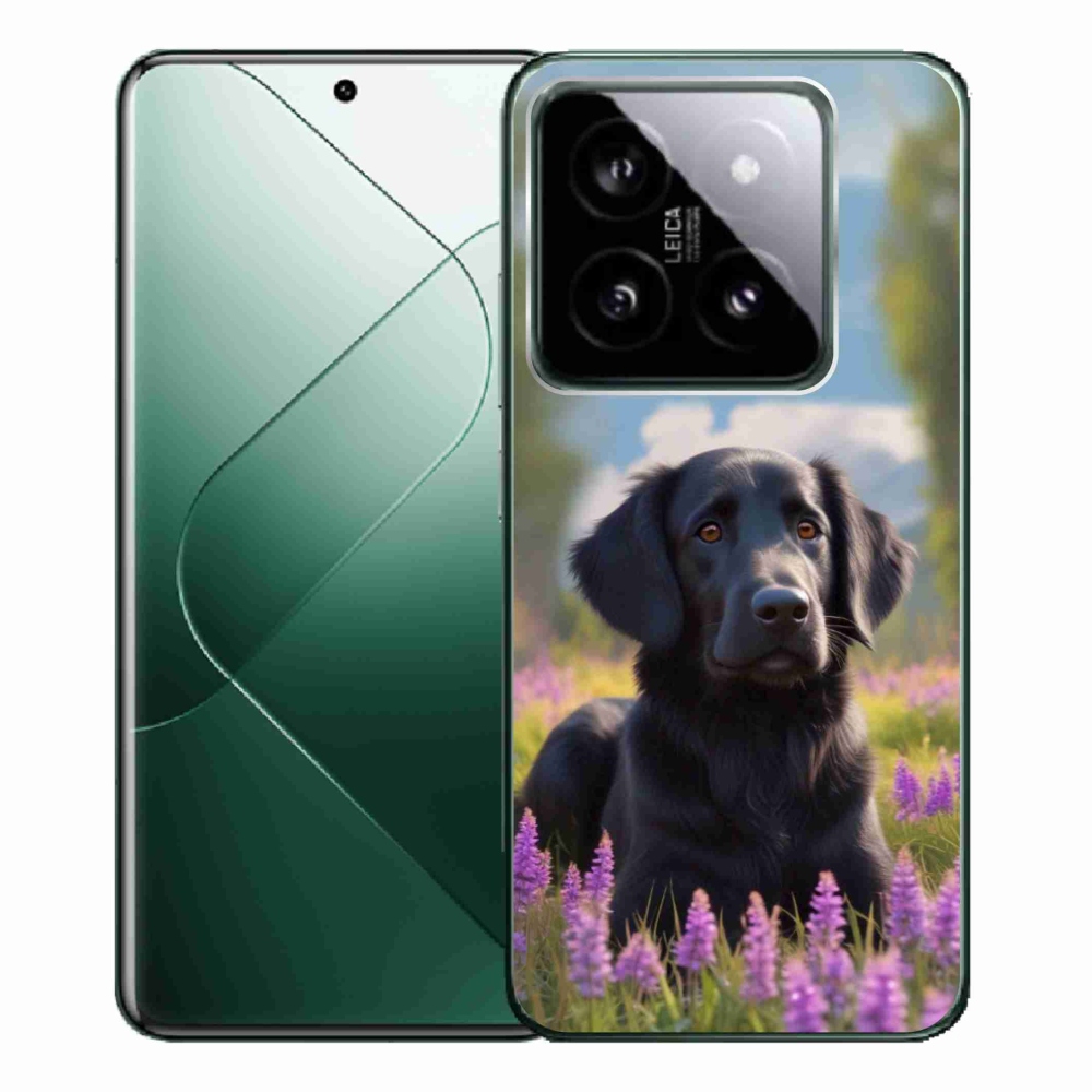 Gelový kryt mmCase na Xiaomi 14 Pro - elegantní černý retrívr