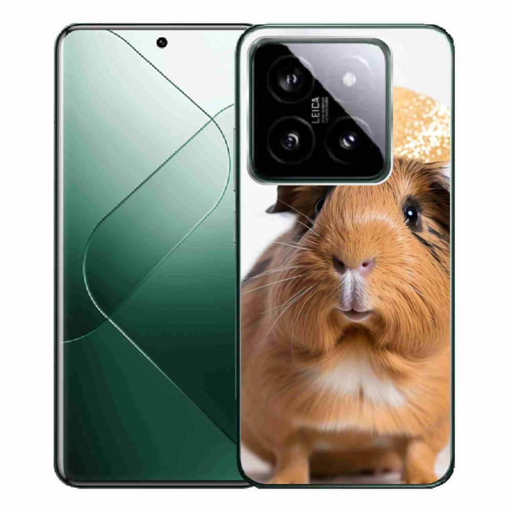 Gelový kryt mmCase na Xiaomi 14 Pro - hnědé morče