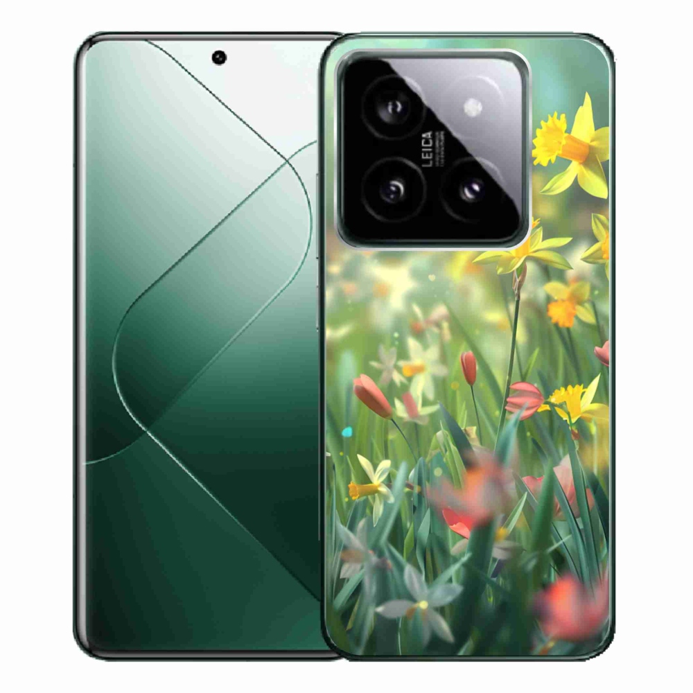 Gelový kryt mmCase na Xiaomi 14 Pro - jarní květy