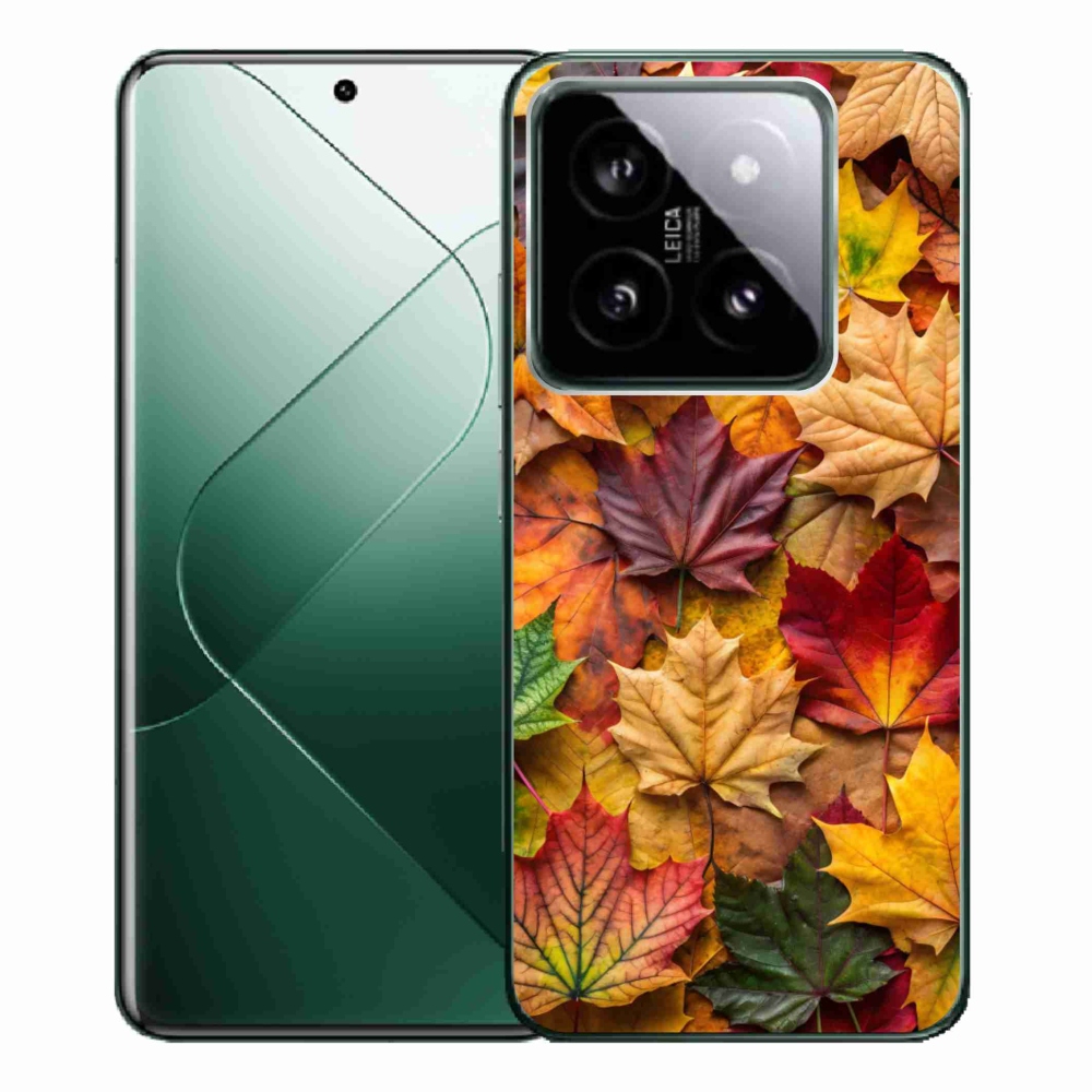 Gelový kryt mmCase na Xiaomi 14 Pro - javorové listy 2