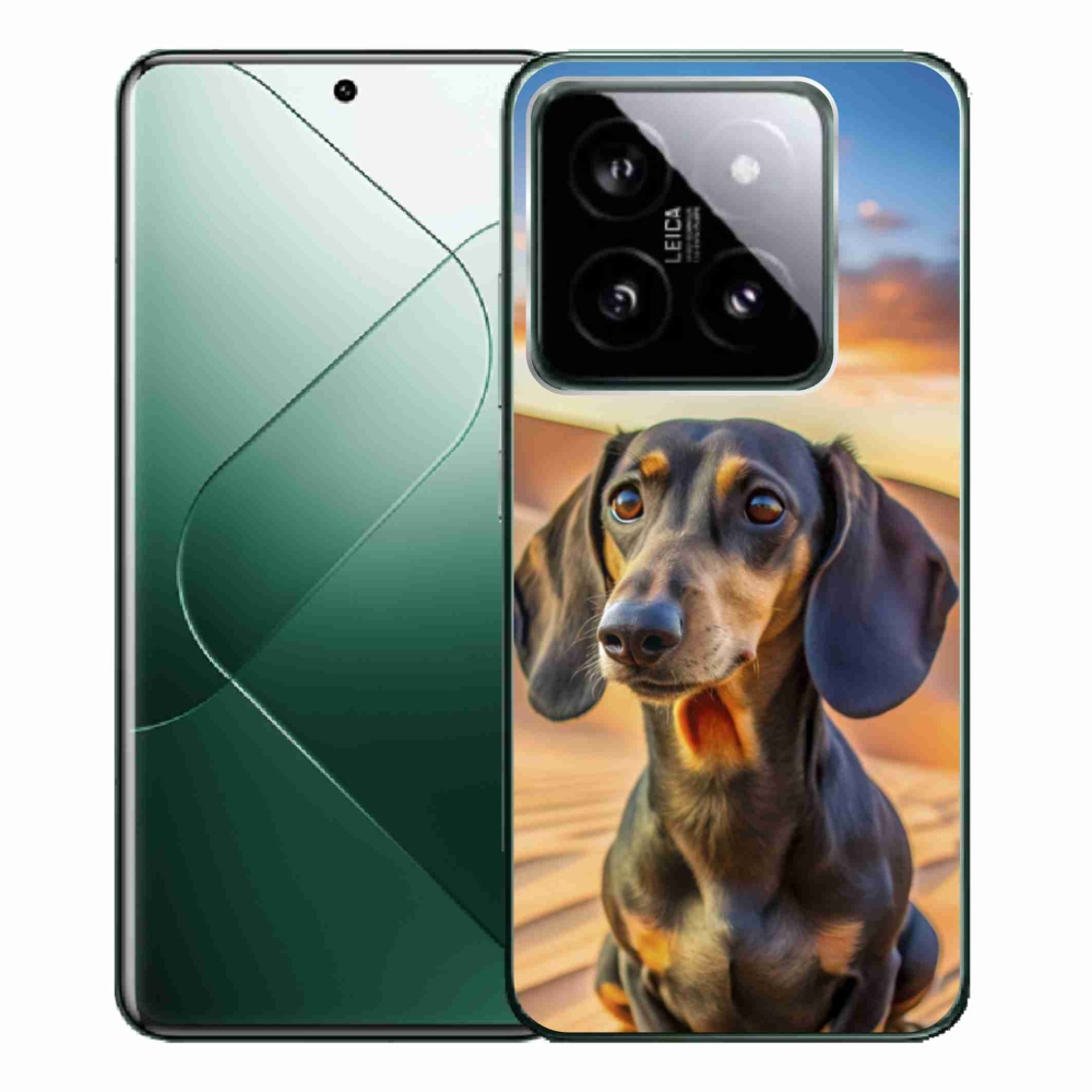 Gelový kryt mmCase na Xiaomi 14 Pro - jezevčík 3 