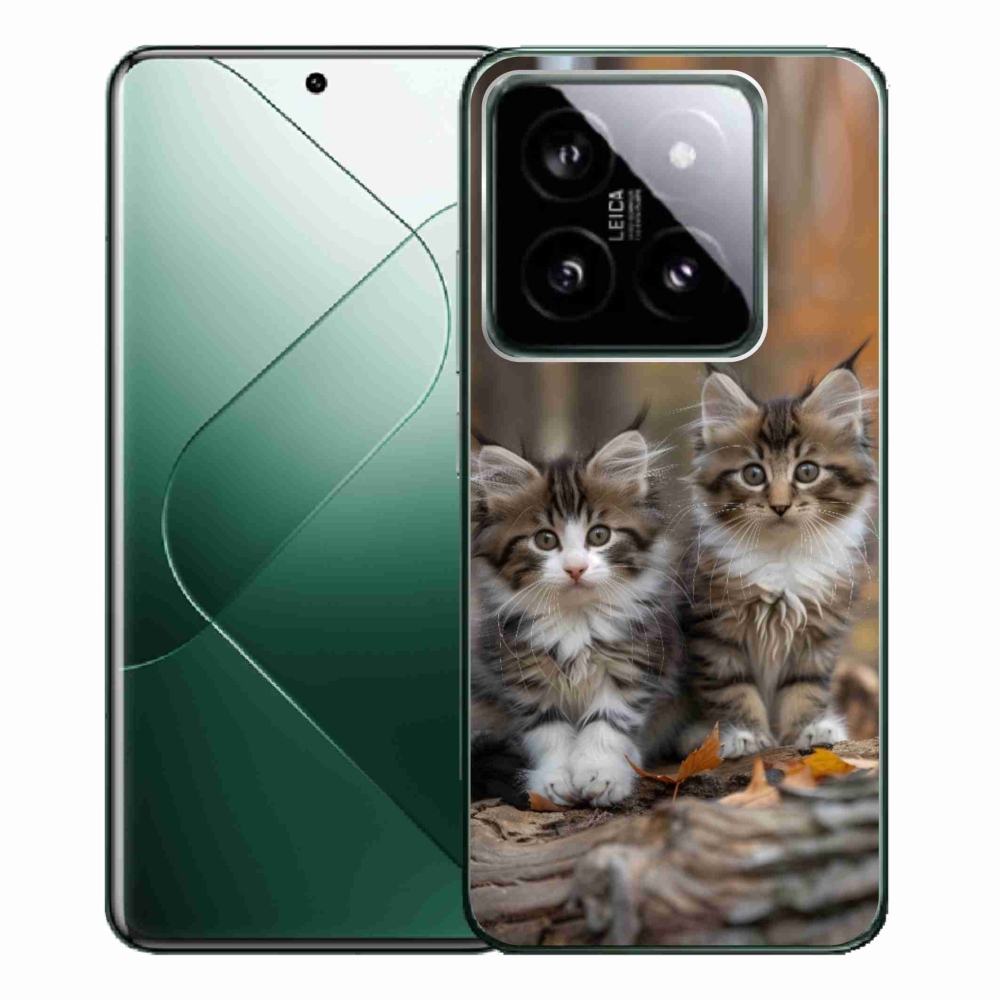 Gelový kryt mmCase na Xiaomi 14 Pro - kočičí duo 3