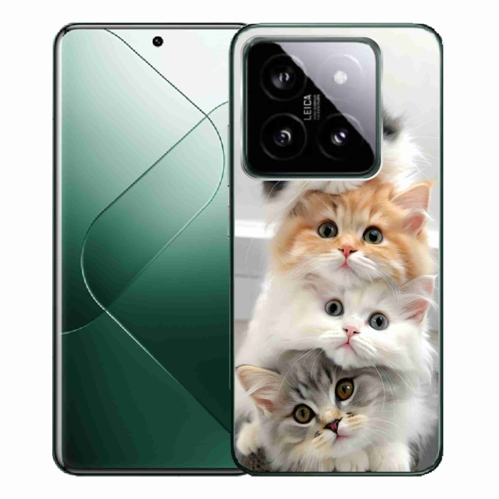 Gelový kryt mmCase na Xiaomi 14 Pro - kočičí parta