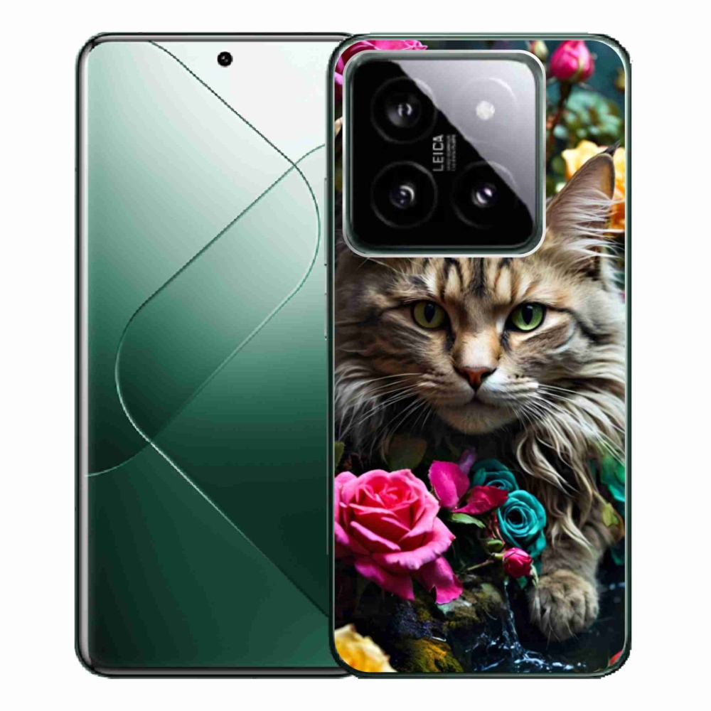 Gelový kryt mmCase na Xiaomi 14 Pro - kočíčí pohled 2