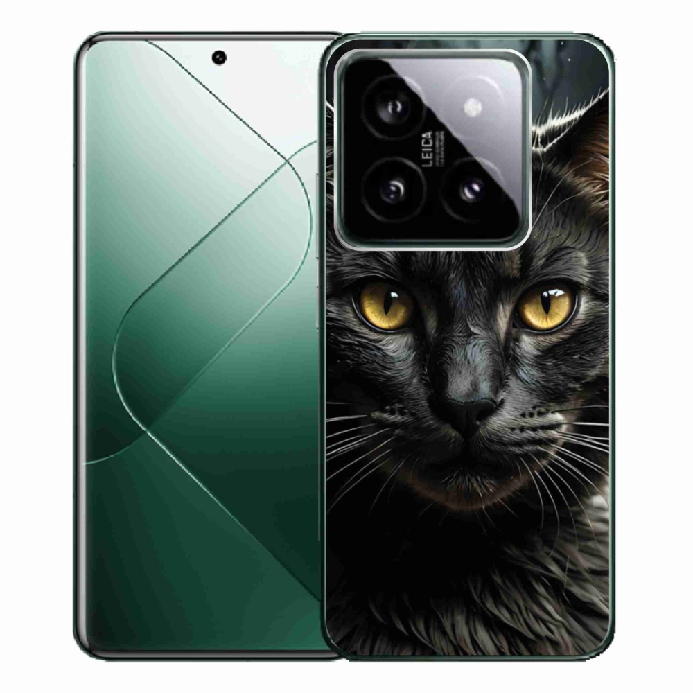 Gelový kryt mmCase na Xiaomi 14 Pro - kočičí pohled 3