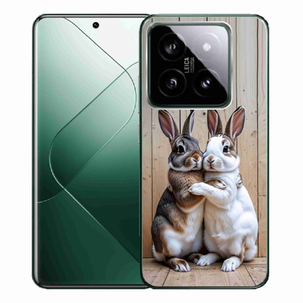 Gelový kryt mmCase na Xiaomi 14 Pro - králičí pár