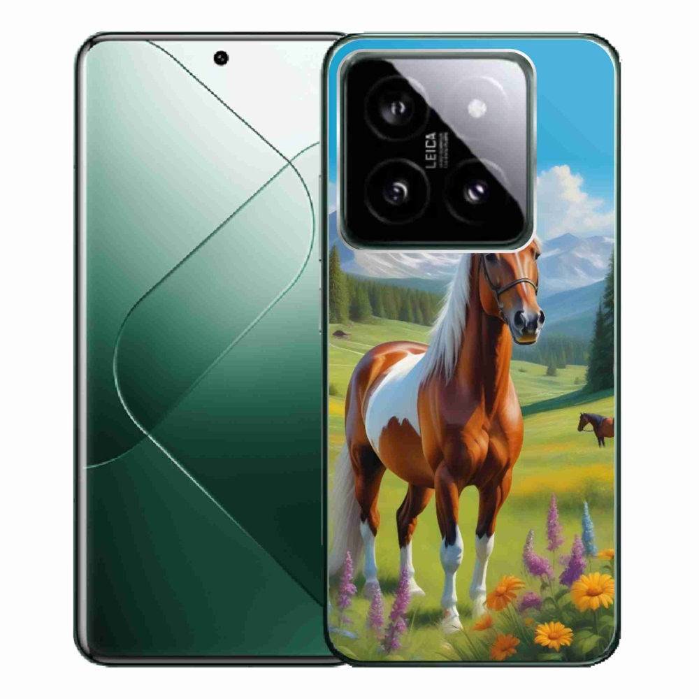 Gelový kryt mmCase na Xiaomi 14 Pro - kůň na louce