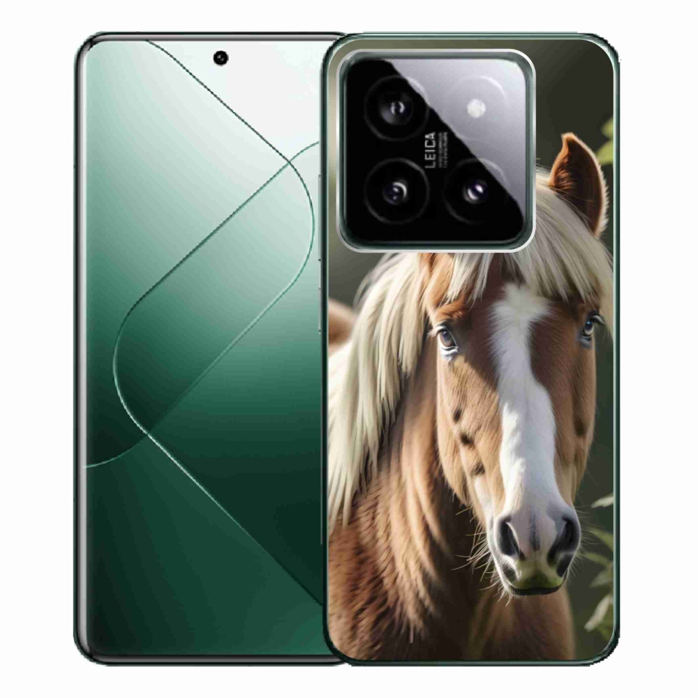Gelový kryt mmCase na Xiaomi 14 Pro - kůň se světlou hřívou