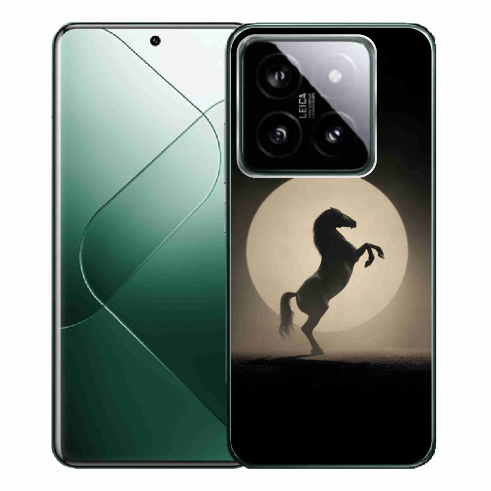 Gelový kryt mmCase na Xiaomi 14 Pro - kůň v siluetě