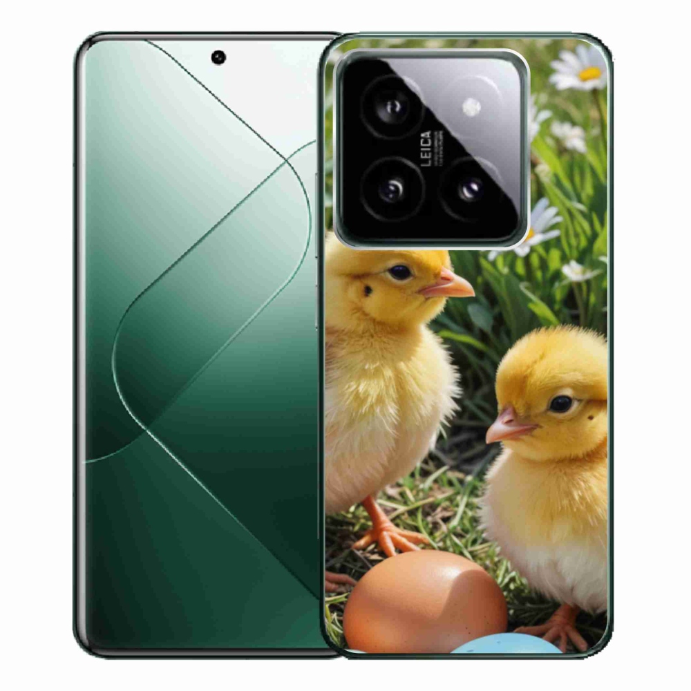 Gelový kryt mmCase na Xiaomi 14 Pro - kuřátka