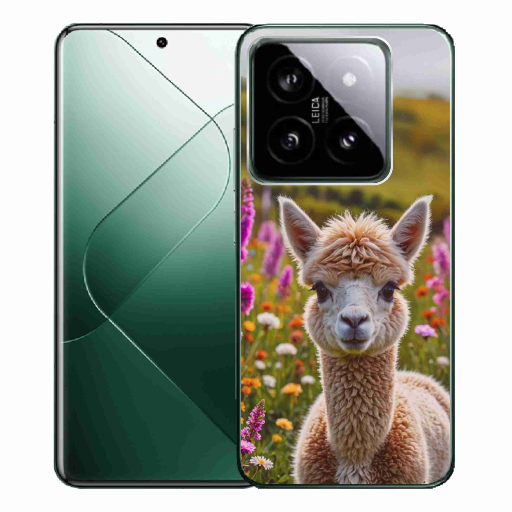 Gelový kryt mmCase na Xiaomi 14 Pro - lama na louce