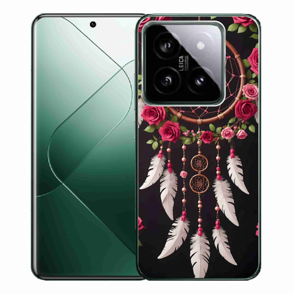 Gelový kryt mmCase na Xiaomi 14 Pro - lapač snů s růžemi