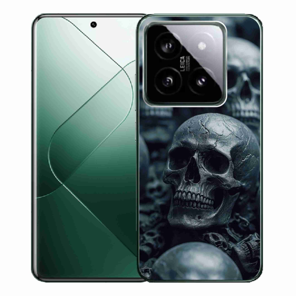 Gelový kryt mmCase na Xiaomi 14 Pro - lebka 2