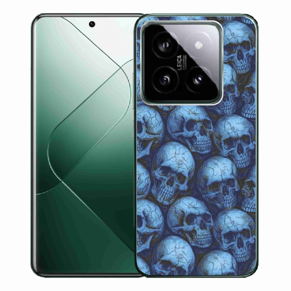 Gelový kryt mmCase na Xiaomi 14 Pro - lebky