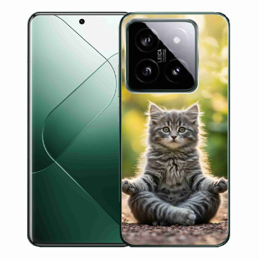 Gelový kryt mmCase na Xiaomi 14 Pro - meditující kotě