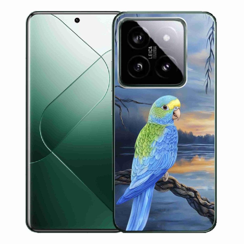 Gelový kryt mmCase na Xiaomi 14 Pro - modrý papoušek