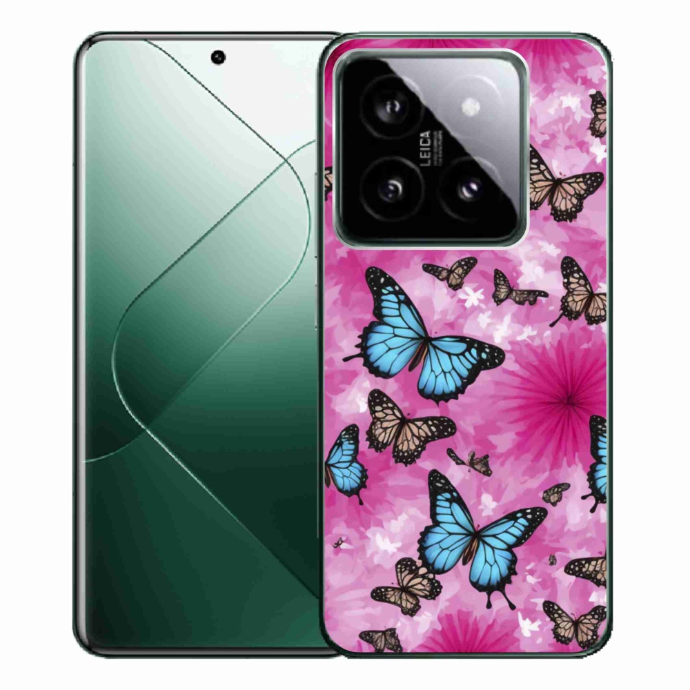 Gelový kryt mmCase na Xiaomi 14 Pro - motýlí zahrada