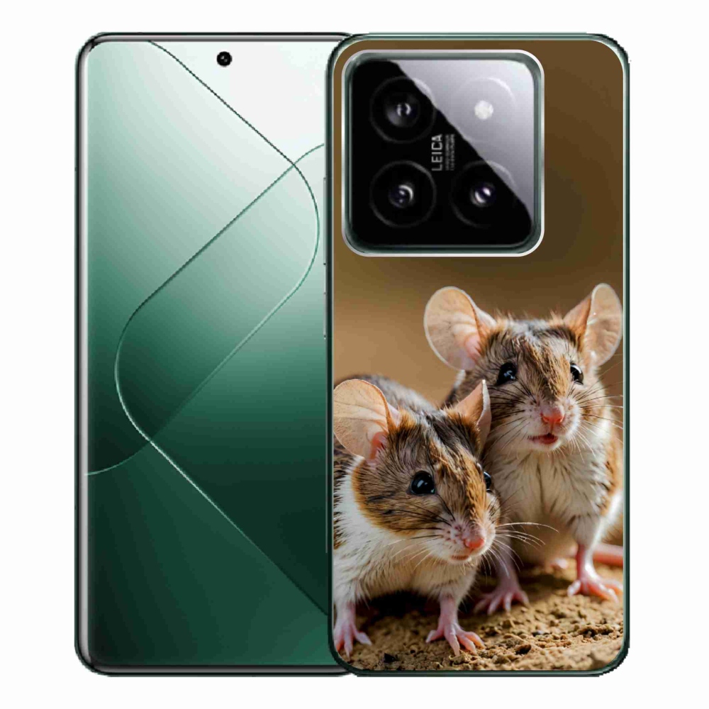 Gelový kryt mmCase na Xiaomi 14 Pro - myší duo